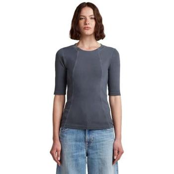 T‑shirt G‑Star Femme « Blue Osaka » – Coupe fine, Côtes étroites, 2XL