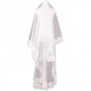Mise en Valeur Mariage Blanc – 1 Couche Tulle Voile Applique bord