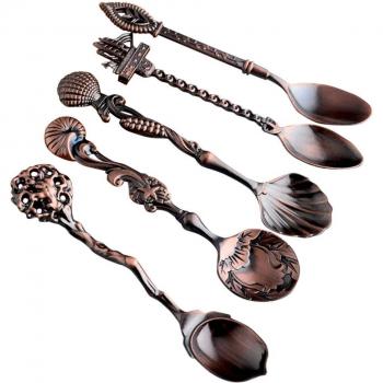 5Pcs Vintage Cutlery Marine Spoon Set