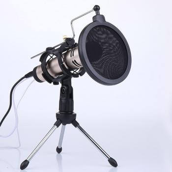 Desktop Rotatable Microphone Tripod with Noise Guard