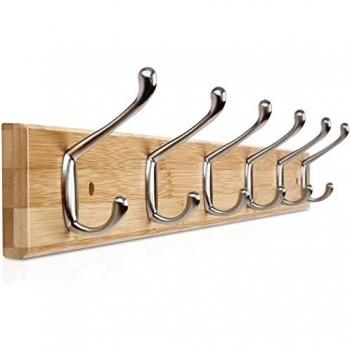 Heavy-Duty Wooden Towel & Coat Rack (75 cm)