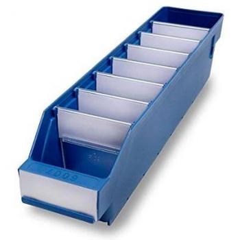 Regalkasten STEMO, hochschlagfest, blau, 400 x 90 x 95 mm, VE 40 Stk