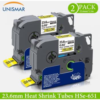 Unismar 3PK ruban thermorétractable noir sur jaune