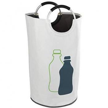WENKO Flaschensammler mit Soft Grip Tragegriffen, 69 Liter, Beige