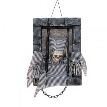 EUROPALMS Halloween Figur Knasti | Gefängnisfenster mit Gefangenem als Wanddekoration