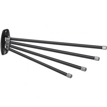 ABJ Handtuchhalter mit 4 Armen – 45 cm Länge, 180° Drehen