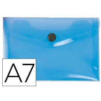 Bolsa de Documentos A7 Azul com Fecho de Mola Liderpapel