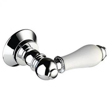Extended Cistern Lever, Chrome/White