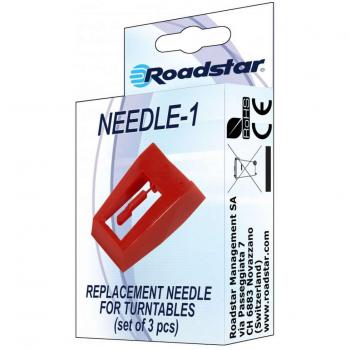 Kit de 3 aiguilles de remplacement Roadstar – pointe en diamant, couleur rouge – modèle Needle‑1