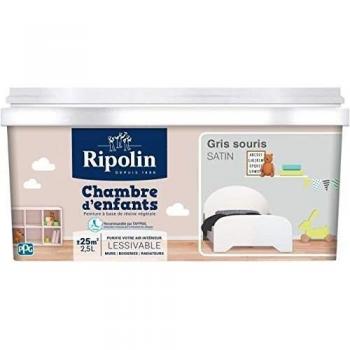 Peinture à l'eau chambre d'enfant 2,5L (gris souris)