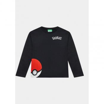 Benetton Regular Fit Bluse mit Pokémon-Motiv