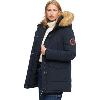 Parka Superdry Everest Faux Fur Nero Marina Donna