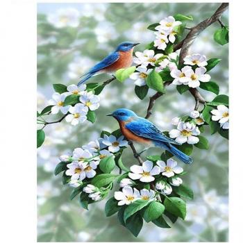 Handgemachte 5D Diamantkunst: Vogel und Blume