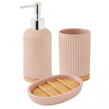 Kit de salle de bain en céramique rose