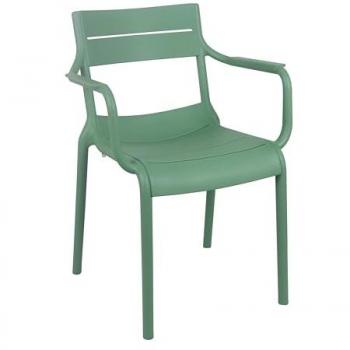 Sillón plástico verde salvia