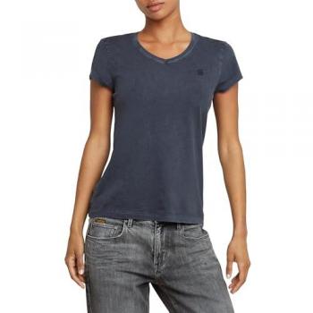 Osaka Blue G‑Star Overdyed Eyben V‑Neck Tee 2.0 – Size 2XS