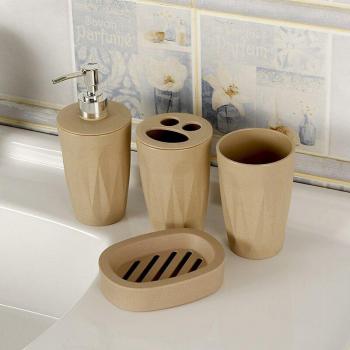 Eco-Friendly 4-Piece Bathroom Accessory Set