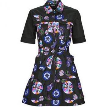 Desigual Kurzkleid VEST_SINA M – Schwarz, Baumwolle