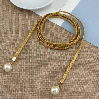 Accessoire ceinture en métal avec perles, style boho pour femme