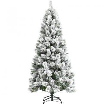COSTWAY Kunstweihnachtsbaum mit Schnee, 180cm, 570 Zweige