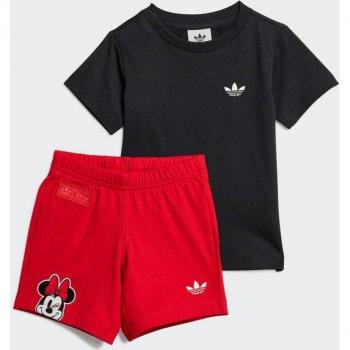 Adidas Originals Disney Minnie Mouse T-Shirt & Short Set – Black/Red (18‑24 Months)