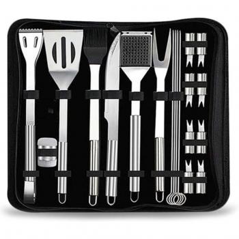 Kit d'outils de cuisine de camping en acier inoxydable 20 pièces