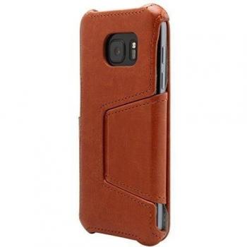 Funda con Soporte Ultratec para Samsung S7 (Cuero sintético), Color marrón