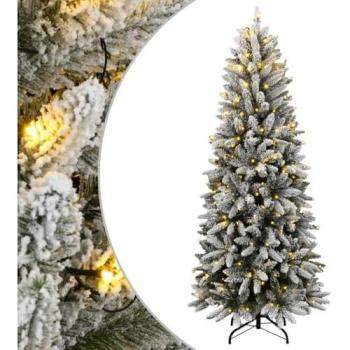 Noël 2025 – Sapin artificiel VidaXL, 240 cm, 300 LED, neige blanche