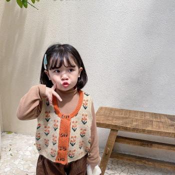 Suéter chaleco de lana y algodón para niñas, diseño otoñal e invernal, 1-9 años