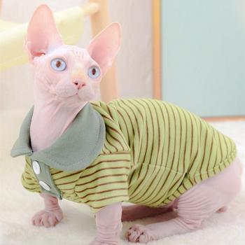 Autumn Spring Striped Cat Clothes