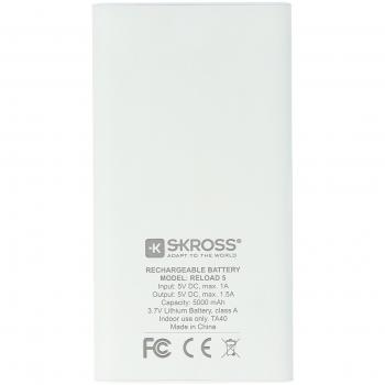 Tragbare Powerbank 5000 mAh USB Weiß