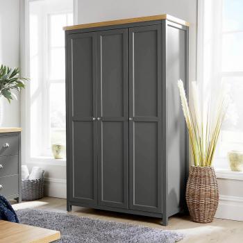 Avon 3 Door Wardrobe with Storage Shelves