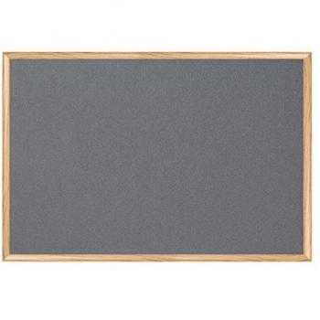 Bi-Office Earth-It Executive Green Felt Noticeboard with Oak Wood Frame 900 x 600 mm