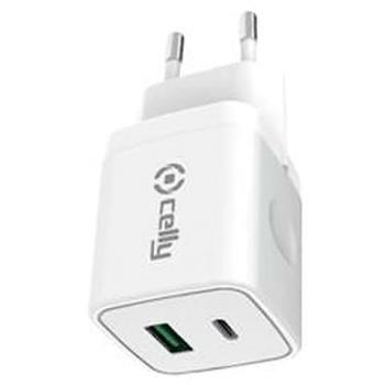 Cargador de Pared Celly 20W USB-C Blanco para Dispositivos Móviles