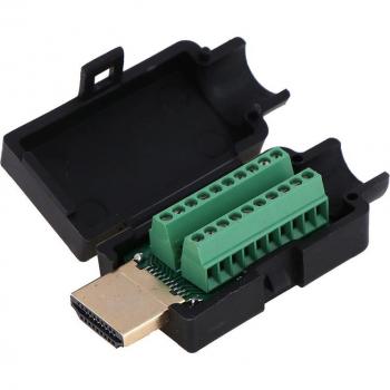 19‑Pin HDMI Male Breakout Socket – Solderless Design, Covered