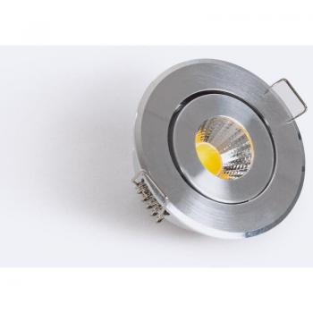 Foco LED 1W Circular COB 4000K Plata Ø 45 mm