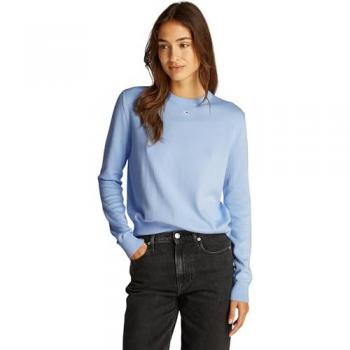 Tommy Jeans Maglione Essential DW0DW20159 – Celeste Regular Fit
