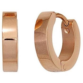 Creolen Rund Edelstahl Rotgold Farben Beschichtet Ohrringe  Edelstahlcreolen