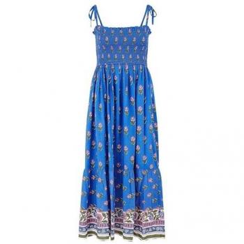 Yumi Blue Paisley Strappy Midi