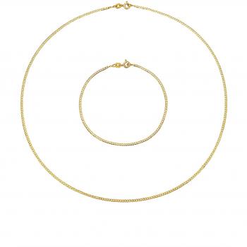 KLiNGEL Damen‑Goldschmuck, Gelbgold, 2‑teilig