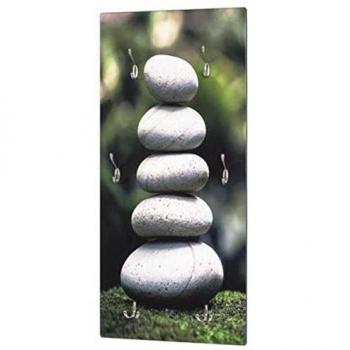 Porte-Vêtements Murale PEGANE Nature-Noir 30x5x70 cm