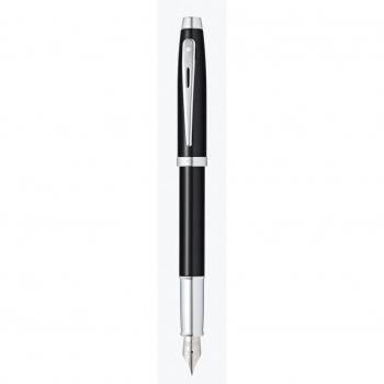 Pluma Estilográfica Sheaffer 100 Laca Negra con Acabado Cromado