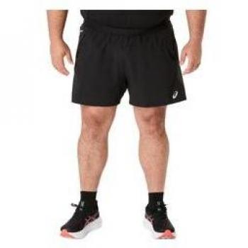 ASICS Road 5in Run Shorts voor Mannen Zwart/Donkergrijs