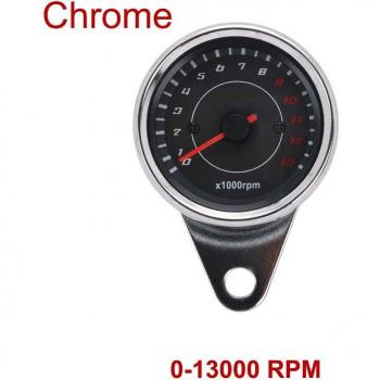 Contador de Moto 12V con Lupa de 13000 RPM
