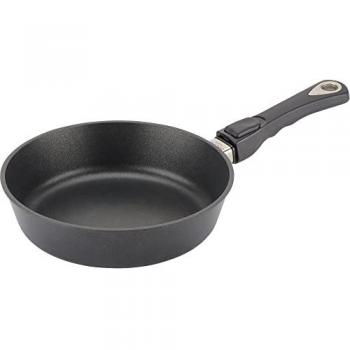 Bratpfanne SIENA HOME Verde, Ø 24 cm, grau (anthrazit), Induktion, abnehmbarer Stiel, tiefe Form
