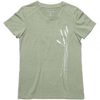 Devold Norway Oats Women’s Short Sleeve T-Shirt, Fog, Small