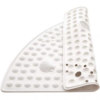 Tapis de douche anti-dérapant 58x58 cm Blanc