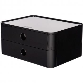 SMART-BOX ALLISON Schubladenbox, jet black, 2 Schübe, 260 x 195 x 125 mm
