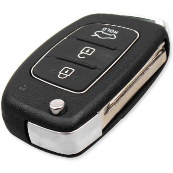 KEYYOU 3 Buttons Flip Folding Remote Car Key Shell Case for Hyundai IX45