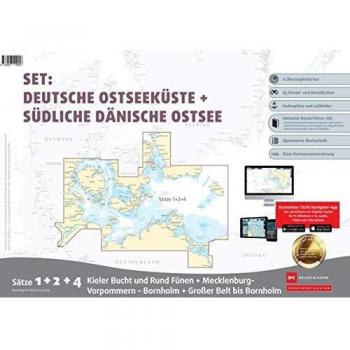 Sportbootkarten Satz 1, 4 und 5 Set: Dänische Ostsee und Kieler Bucht